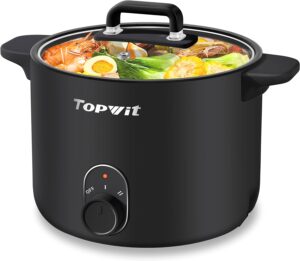 Topwit 1.5L Multi-Use Electric Hot Pot, Black